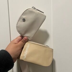 Lululemon Beige and White Belt Bag